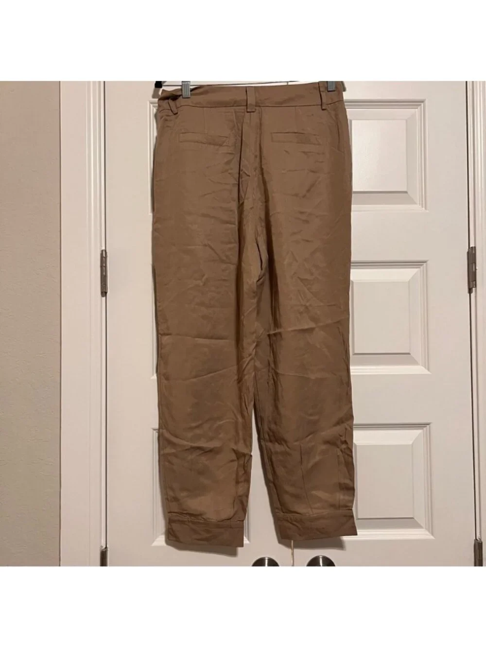 Sfera Collection Beige Trousers with Button Accent